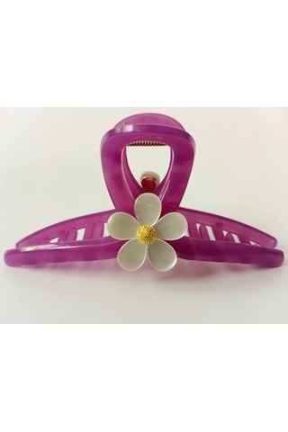 Claire's Çiçekli Mandal Toka Mor