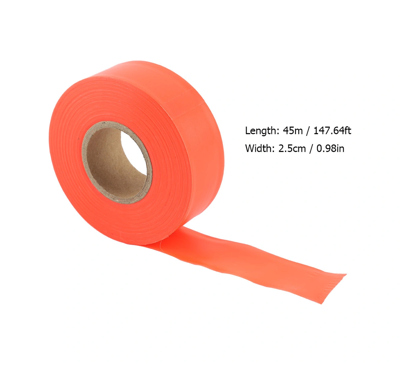 Hangfox Turuncu, 45m Uzunlukta, 2.5cm Genişliğinde, Yapışmaz, Dayanıklı, Yüksek Görünürlük, Kamp, Dağcılık, Yol İşaretleme, Çevre Belirleme, Tehlikeli Bölgeler İçin Pvc Çeşitli Kullanim Alanli Belirleme Şeridi Turuncu