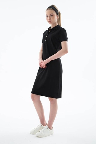 Fashion Friends Polo Yaka Siyah Kadın Elbise 25y0499k1 Siyah