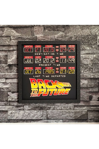 Geleceğe Dönüş Zaman Makinası Baskı Tablo Çerceve
