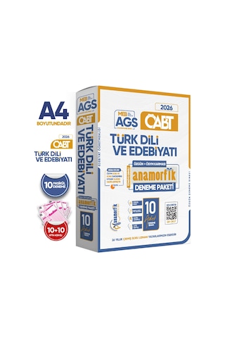 2026 Kpss Meb-ags Öabt Anamorfik Türk Dili Ve Edebiyatı Özgün 10lu Deneme Çözümlü Türkiye Geneli