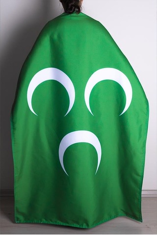 Üç Hilal Bayrağı Raşel Kumaş Dijital Baskı 100x150 cm