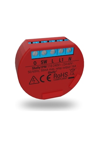 Shelly 1Pm - Akıllı Wi-Fi Röle Anahtar 16A