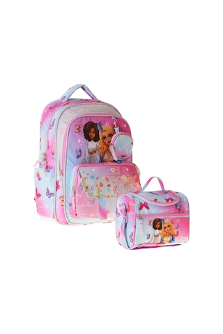Wow Generation Butterfly İkili Okul Çanta Seti - Turkuaz - Pembe Butterfly Baskılı Kız Çocuk Setwg-w6074b Çok Renkli