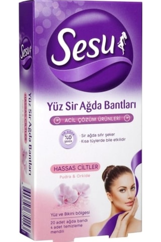 Sesu Hassas Ciltler için Yüz Bölgesi Ağda Bantları 20'li