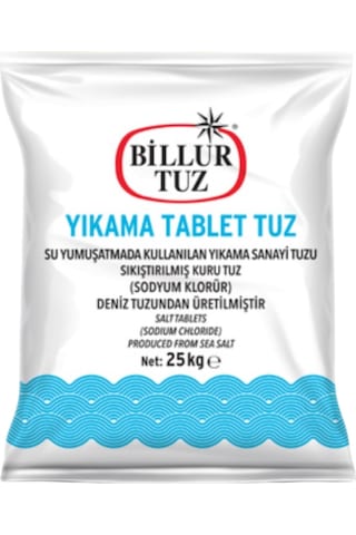 Kabinet Yumşatma Sistemi Billur Tablet Tuzu 25 Kg