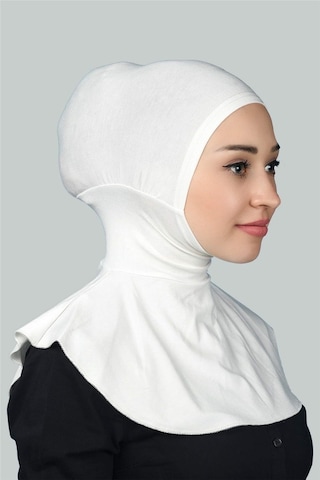 Altobeh Kadın Tesettür Pratik Boyunluklu Hijab - Sporcu Bone Ekru