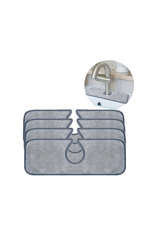 Yaozixa Mutfak Lavabo Fuarçesi Su Sızıntısı Önleyici, 4 Adet, 15x5.3 İnç, Mikrofiber Su Emici Pad, Banyo Ve Araçlarda Kullanım
