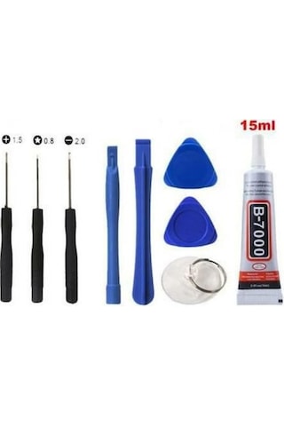 Telefon Ekran Açma Seti Tamir Kiti 8 Parça Sökme Takımı+ B7000