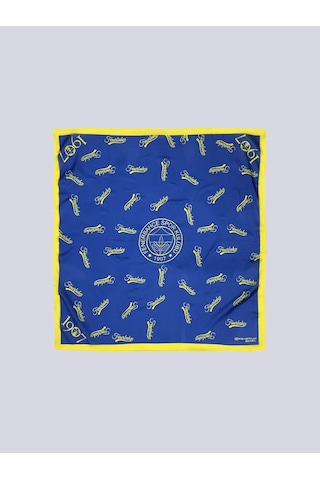 Fenerbahçe Unisex Tek Renk Logolu Fular Mavi