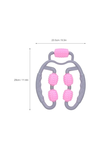 Mufunye 360 Derece Bacak Masaj Aleti - Kas Ağrısını Giderir, Bacakları Şekillendirir, Spor Sonrası Rahatlatır Pembe