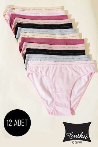 Keyal 12' Li Perla Bikini Külot Kombin 0599 Karışık Renk