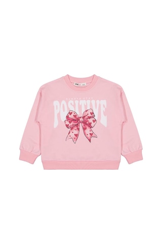 Civil Girls Fiyonk Baskılı 2'li Set 2-5 Yaş Sweatshirt Çok Renkli
