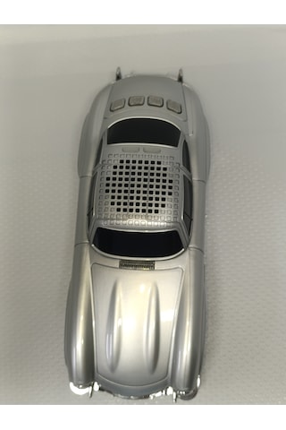 Klasik Araba Bluetooth Hoparlör Fm Radyo Usb Tf Aux Destekli Speaker - Gümüş- Tek Ebat