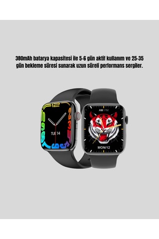 1.9 İnç Akıllı Saat - Bluetooth 5.0, Kablosuz Şarjlı, Ip68 Su Geçirmez Akıllı Saat