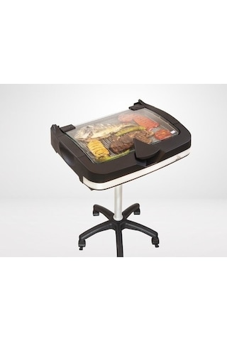 Gazella BRB3000 Granit Kapaklı Dumansız Elektrikli Izgara + Sehpası