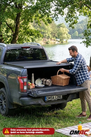 Foton Tunland V9 2023-2026 Uyumlu Araca Özel Omback Sürgülü Bagaj Kapama Siyah