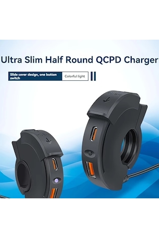 Boatshop1 Hyd01 12v Motosiklet Usb Hızlı Şarj Cihazı C Tip Telefon Portu Soket Adaptörü