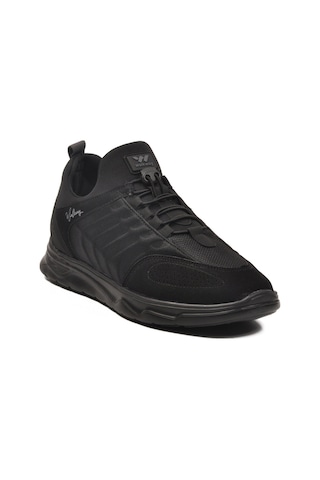 Siyah Elastik Bağcıklı Hafif Esnek Erkek Spor Ayakkabı Dong 2534 M Siyah-siyah