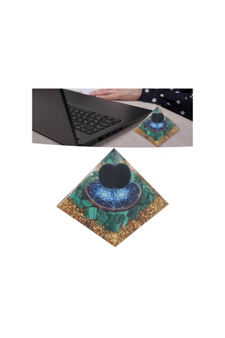 Konesam Enerji Dengeli Kristal Orgonomi Piramidi - İç Huzur Ve İyileştirme, Yoga Meditasyon Dekoratif Ev Eşyası 6cm