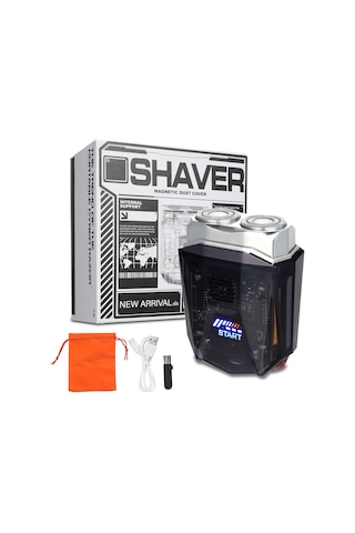 Yaozixa Mini Elektrikli Tıraş Makinesi Erkek Şarj Edilebilir Tıraş Makinesi Seyahat Taşınabilir Tıraş Makinesi Akıllı Pil Işık E