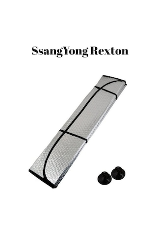 Ssangyong Rexton Uyumlu Ön Cam Güneşlik Perde Balonlu Metalize Alüminyum Katlanabilir Araç Güneşliği 165x85cm Büyük Boy