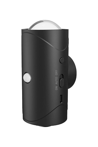 Leezsing Kablosuz Led Gece Lambası: Renk Değiştirir, Sensörlü, Şarj Edilebilir, Duvara Ve Masa Üstüne Montaj, 110 Algılama Açısı Siyah