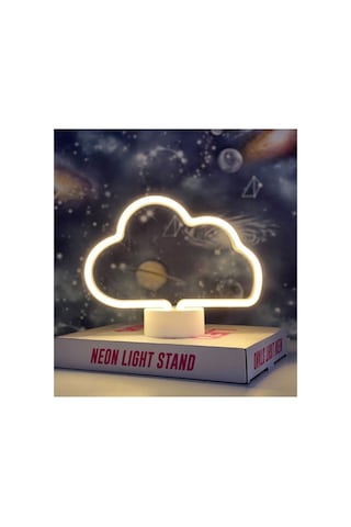 Bulut Tasarımlı Neon Led Lamba 25 X 16cm Beyaz