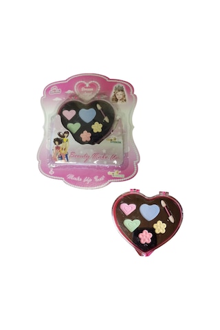 Kalp Temalı Sürülebilir Oyuncak Makyaj Seti: Aşk Dolu Işıltılar