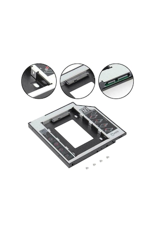 9.5Mm Dvd To Ssd Harddisk Caddy Laptop Pc Sata Kutusu - Kızak