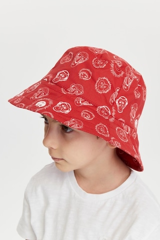 Benitto Kids Erkek Çocuk Desenli Bucket Şapka 7007-kırmızı
