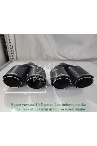 90 mm Akrapoviç Çiftli Egzoz Ucu Akrapoviç 90lık Egzos-Egsoz Ucu