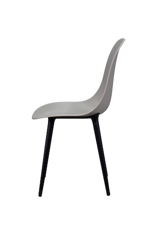 Vilinze Eames Siyah Ahşap Ayak Plastik Gri Sandalye Eames-beyaz Gri - Siyah