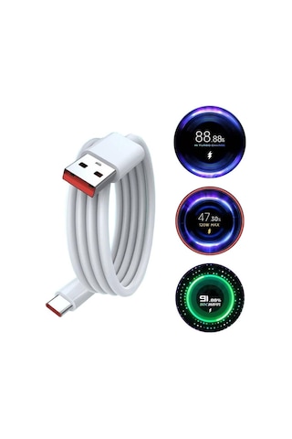 Xiaomi Mi İle Uyumlu 120w Turbo Hızlı Şarj Aleti Kablo Dahil Yarım Saatte Doldurur