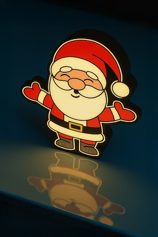 Noel Baba Tasarımlı Dekoratif Aydınlatma Gece Lambası Çok Renkli