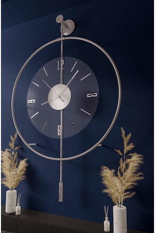 MetaQuartz Aksesuar Büyük Boy 50 x 75 CM Mat Gümüş Luxry Şeffaf Göbek Metal Dekoratif Camlı Gri