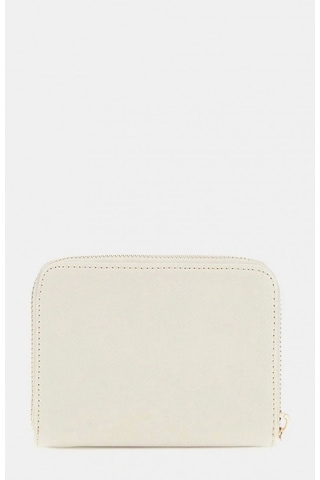 Guess Kadın Gri Laurel Saffiano Mini Cüzdan Ekru