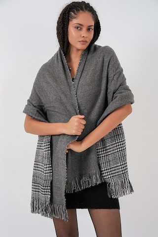 Kadın Yumuşak Dokulu Kalın Şal Atkı 15951 - Antrasit Antrasit