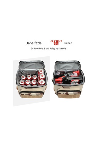 Lıcorıce Açık Büyük Kapasiteli 15l Geri Alınabilir Çift Kullanımlı Isı Yalıtımı Ve Soğuk Tutma Piknik Çantası Haki