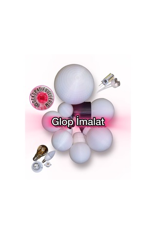 15cm Glop E27 Işıklı 220volt Dekoratif Çiçek İmalatı Pla Organik