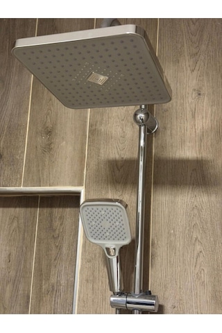 Krom Fonksiyonlu Robot Duş Seti Yağmurlama Tepeleme Duş Sistemleri Gri