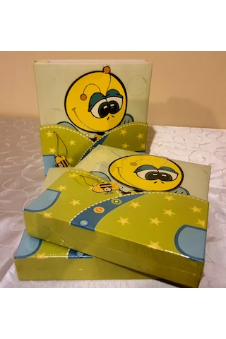 Cmf Kutulu Bebek Fotoğraf Resim Albümü 15x21 Cm 20'li + 10x15 Cm 60'lı Sarı