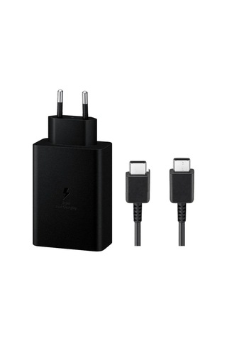 65w Trio 3ü1 Arada Typec 65w + Typec 25w + Usb 15w Çıkışlı Adaptör Ve Typec To Typec Kablo Hızlı Şarj Seti