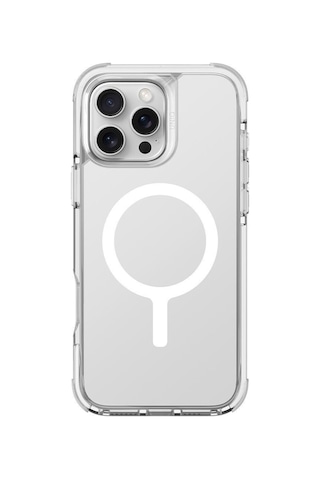 Apple Uyumlu iPhone 16 Pro Max Kılıf Combat Serisi Üç Katmanlı Magsafe Özellikli Magclick Koruyucu Kılıf Clear