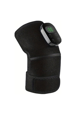 Fochsia Siyah Usb Şarjlı Isıtmalı Diz Masaj Aleti Omuz Dirsek Isıtıcılı Ayarlanabilir Titreşimli Bacak Masajı Altın