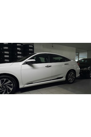 Honda Civic Fc5 Uyumlu Kapı Alt Çıtası Siyah Geniş Model 2016