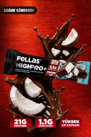Çikolata Kaplı Highpro Protein Bar - Hindistan Cevizli 50 G - 12 Adet