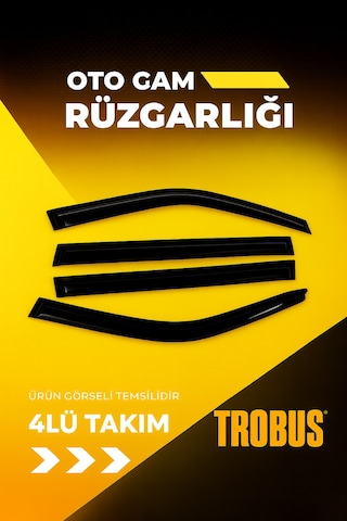 Renault Toros Sedan Tüm 4'lü Mügen Tip Cam Rüzgarlığı