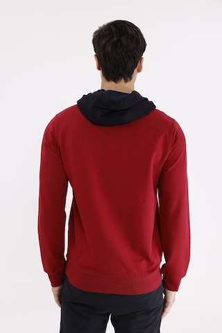 Rowinger Kanguru Cepli Ayarlanabilir Kordonlu Ribana Manşetli Rahat Kesim Kapüşonlu Sweatshirt Burgundy
