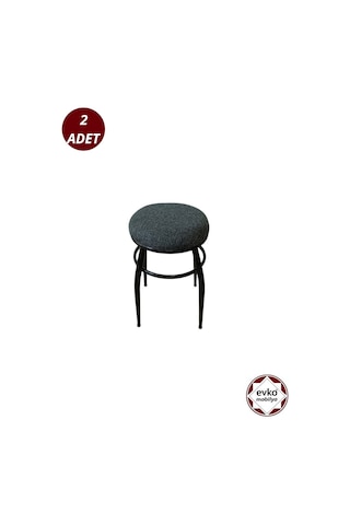 Evko Mobilya Tabure, Bar Taburesi, 2'li Tabure,siyah Ayaklı-siyah